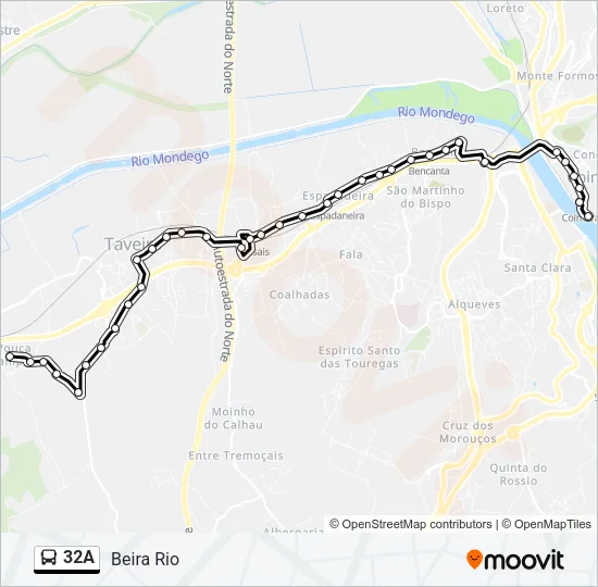 32A Bus Line Map