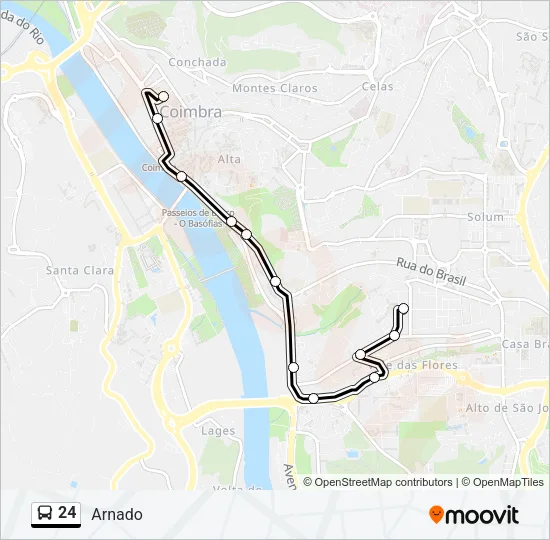 24 Bus Line Map