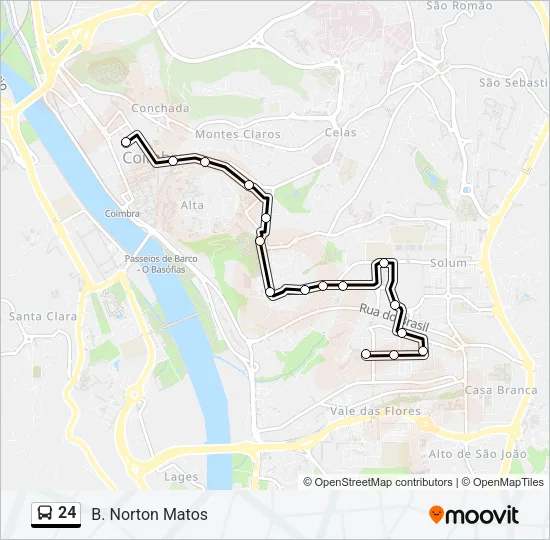 24 Bus Line Map
