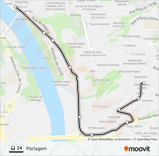 24 Bus Line Map