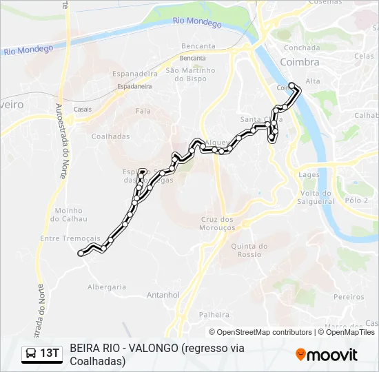 13T Bus Line Map
