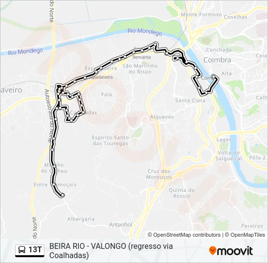 13T Bus Line Map