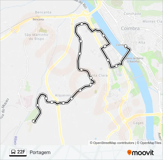 22F Bus Line Map