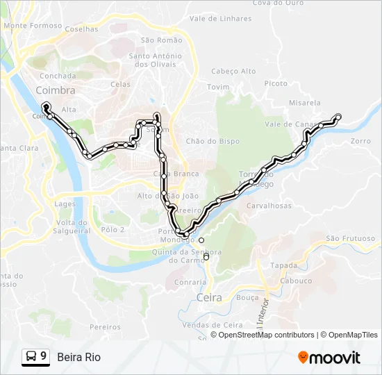 9 Bus Line Map