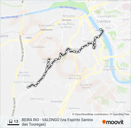 13 Bus Line Map