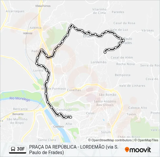 30F Bus Line Map