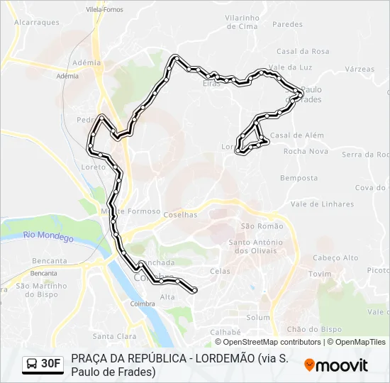30F Bus Line Map