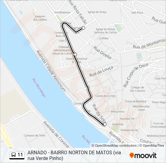 11 Bus Line Map