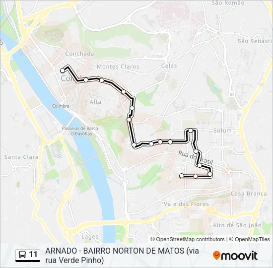 11 Bus Line Map