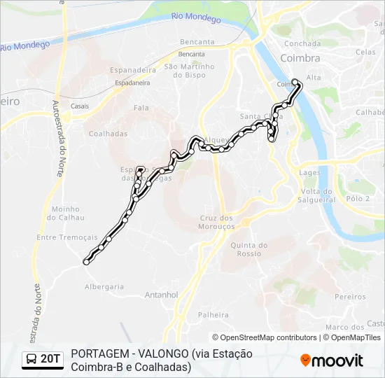 20T Bus Line Map