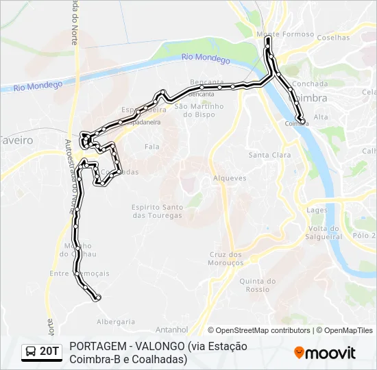 20T Bus Line Map