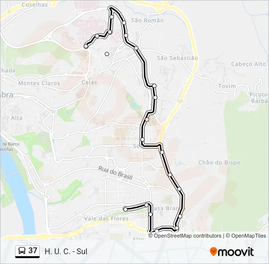 37 Bus Line Map