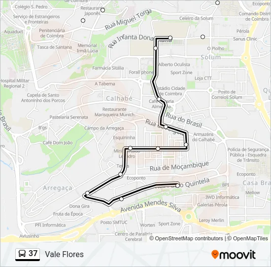 37 Bus Line Map