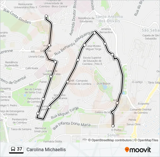 37 Bus Line Map