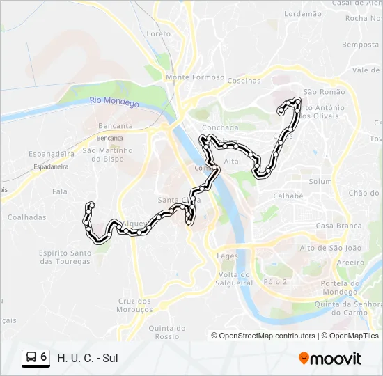 6 Bus Line Map