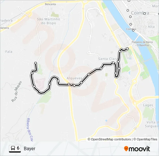 6 Bus Line Map