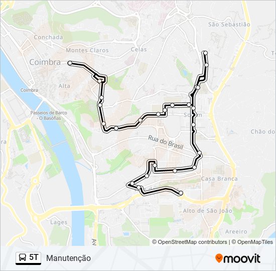 5T bus Line Map