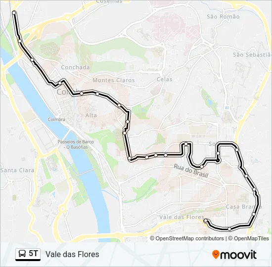 5T Bus Line Map