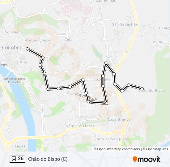 26 bus Line Map