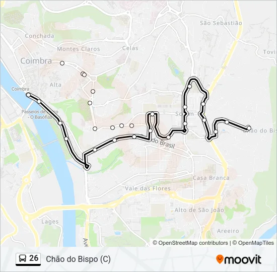 26 Bus Line Map