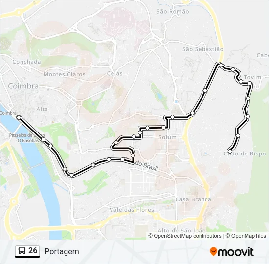 26 Bus Line Map