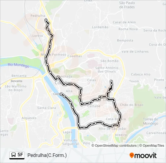 5F Bus Line Map