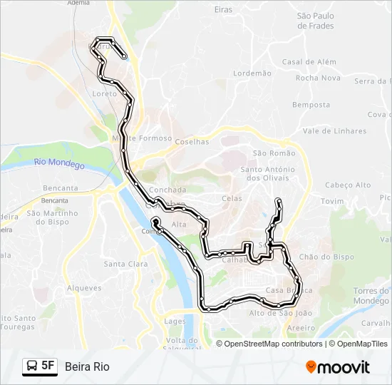 5F Bus Line Map