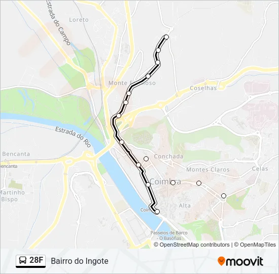 28F Bus Line Map