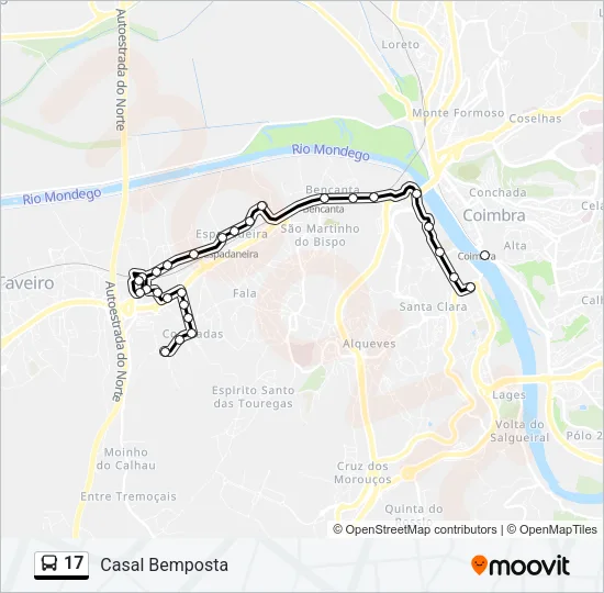 17 Bus Line Map