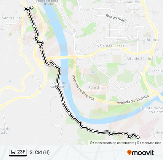 23F Bus Line Map