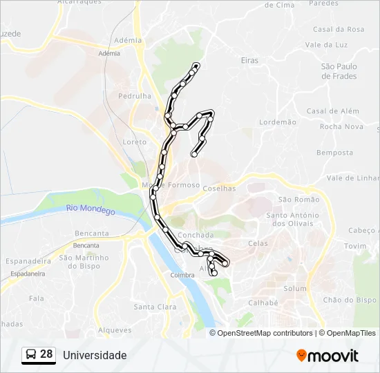 28 Bus Line Map