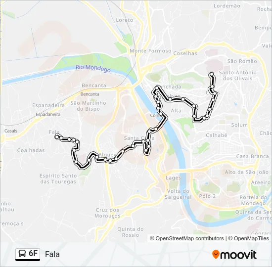 6F Bus Line Map