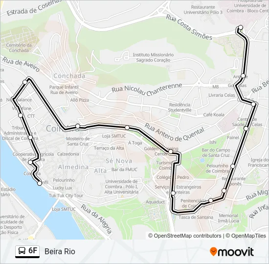 6F Bus Line Map