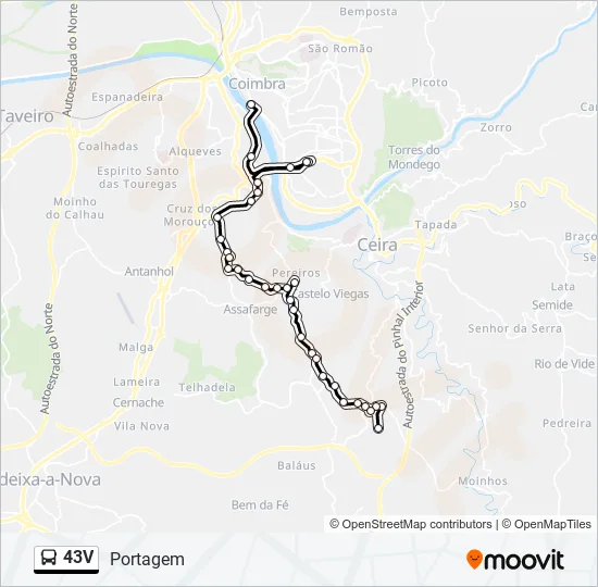 43V Bus Line Map