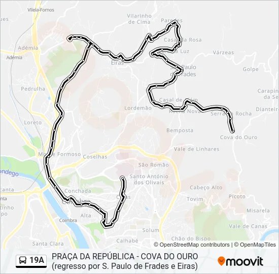19A Bus Line Map