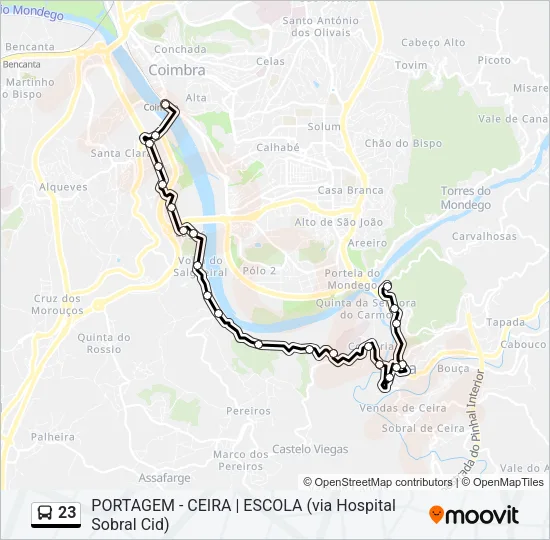 23 Bus Line Map