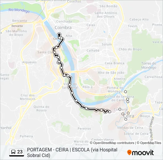 23 Bus Line Map