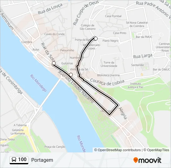 100 Bus Line Map