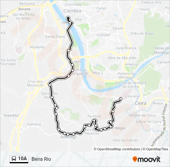 10A Bus Line Map