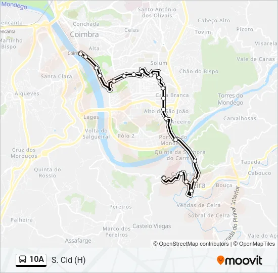 10A Bus Line Map