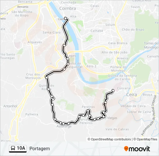 10A Bus Line Map