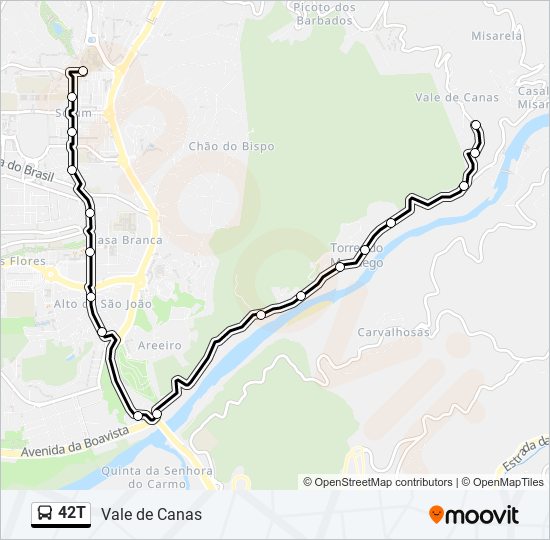 42T bus Line Map