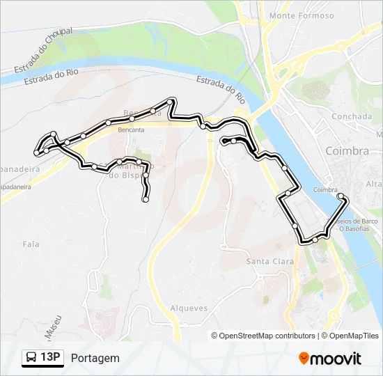 13P Bus Line Map