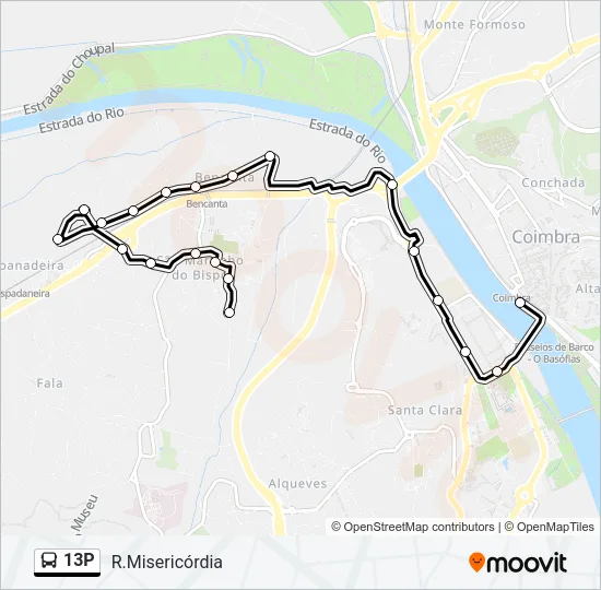 13P Bus Line Map