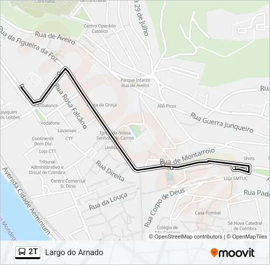 2T Bus Line Map