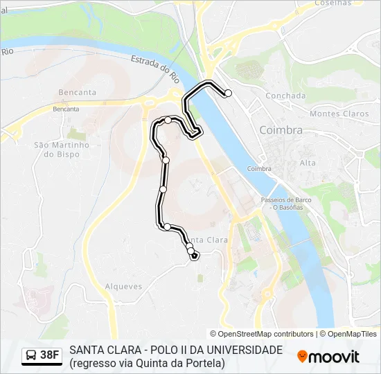 38F Bus Line Map