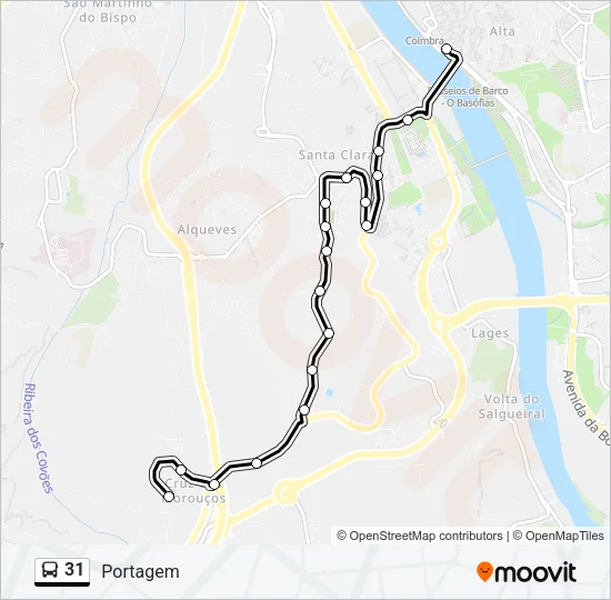 31 Bus Line Map
