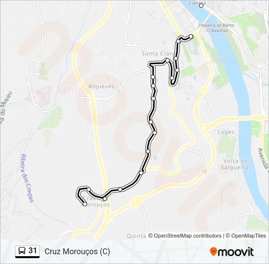 31 Bus Line Map