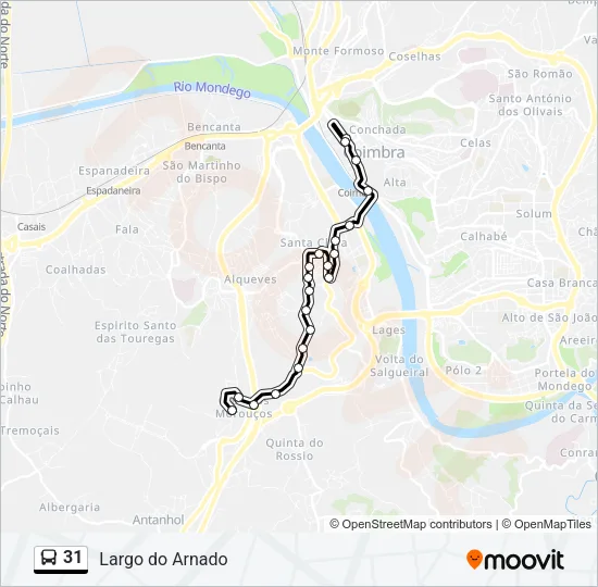 31 Bus Line Map