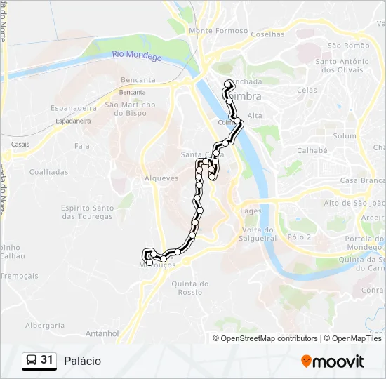 31 Bus Line Map